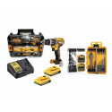 DCD796D2T DeWALT 18V XR smūginis gręžtuvas-suktuvas (2x2.0Ah) + DT70784 100 vnt. grąžtų ir antgalių rinkinys