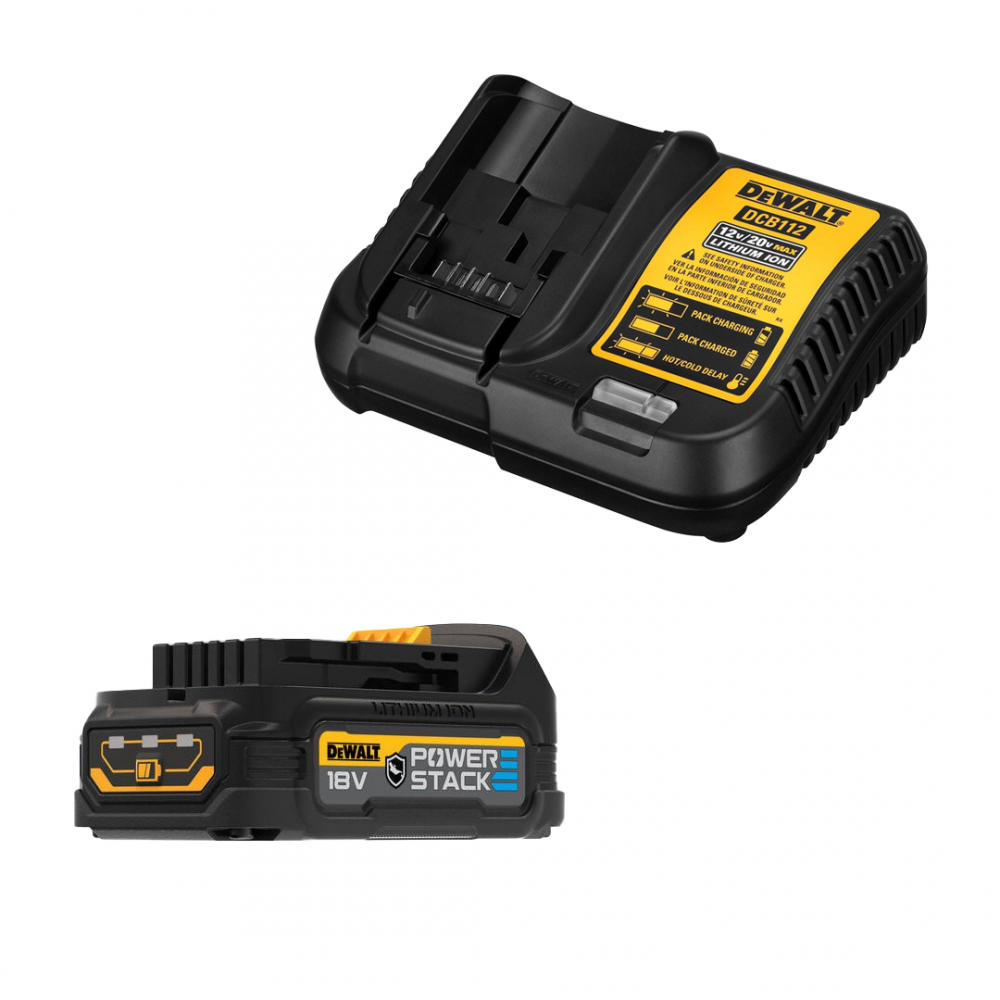 DCB112EG1 DeWALT 18V baterijos ir kroviklio rinkinys (1x1.7 Ah)