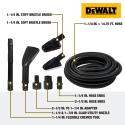DXVA13-0801 DeWALT siurblio valymo priedų 8 vnt. rinkinys automobiliui