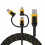 DXMA131-1356-DWG DeWALT 3IN1 USB A - USB C + microUSB + Lightning kabelis su kevlaro pluo&scaron;tu 1,8 m