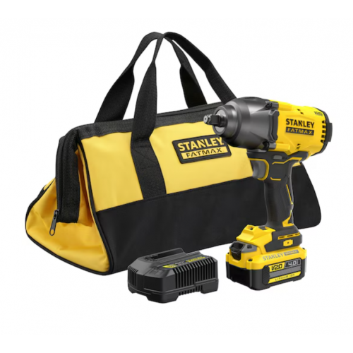 SFMCF940M1 Stanley FATMAX 18V V20 1/2" bešepetis smūginis veržliasukis – 4.0 Ah komplektas