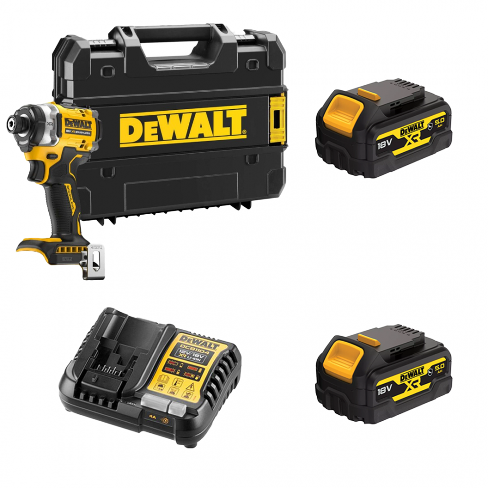 DCF860P2G DeWALT 18V smūginis suktuvas (2x5.0 Ah)