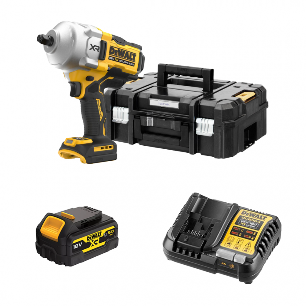DCF961P1G DeWALT 18V akumuliatorinis veržliasukis (1x5.0 Ah)
