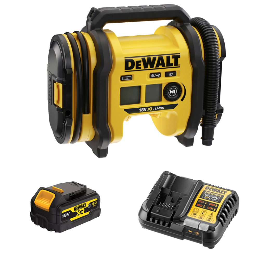 DCC018P1G DeWALT 18V oro kompresorius - pompa (1x5.0 Ah)