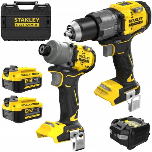 SFMCK211M2T Stanley FATMAX – 18V V20 bešepetėlių įrankių rinkinys 2x 4.0Ah