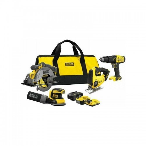 SFMCK412MDS Stanley FATMAX V20 18V 4 dalių įrankių rinkinys (1× 2.0Ah, 1× 4.0Ah, krepšys)
