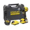 SFMCD714D1T Stanley FATMAX bešepetėlinis akumuliatorinis gręžtuvas-suktuvas (1×2.0 Ah + įkroviklis + Pro-Stack lagaminas)