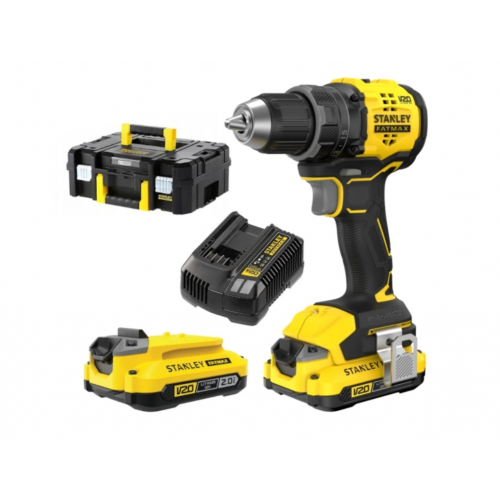 SFMCD714D2T Stanley FATMAX gręžtuvas-suktuvas (2×2,0 Ah, kroviklis, lagaminas)