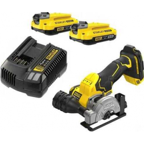 SFMCM300D2 Stanley FATMAX bešepetis daugiafunkcis pjūklas su 2 x 2 Ah baterijomis