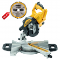 DWS774 DeWALT 216 mm skersinio pjovimo staklės 1400W + DOVANA!