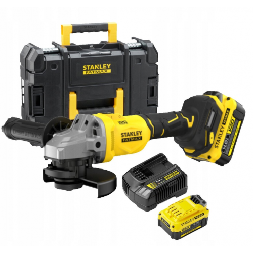 SFMCG710M1T Stanley FATMAX kampinis šlifuoklis 125 mm 18V V20, 1×4Ah, dėžė