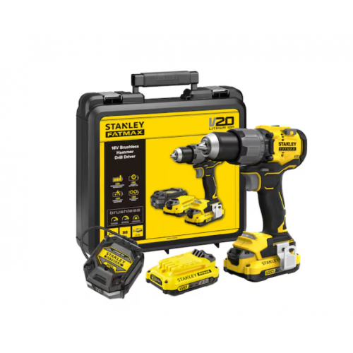 SFMCD726D2K Stanley FATMAX smūginis gręžtuvas–suktuvas 2×2,0 Ah rinkinys