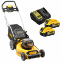 DCMW564P2 DeWALT 2x18V akumuliatorinė žoliapjovė (2x5.0 Ah) + DCMPH566N DeWALT 18V XR 550 mm gyvatvorių žirklės