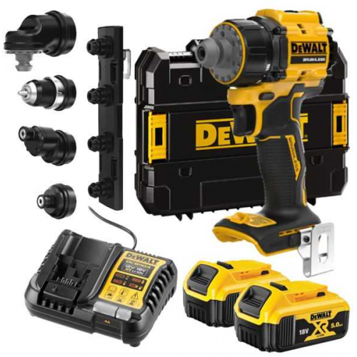 DCD803P2T DeWALT 18V XR akumuliatorinis suktuvas-gręžtuvas (2×5.0 Ah)