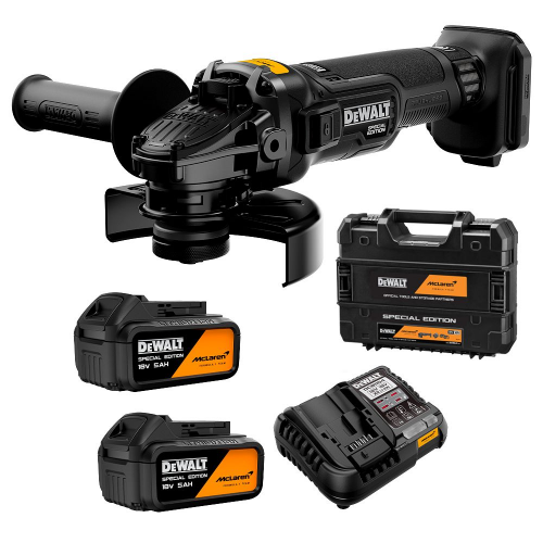 DCG405MP2T DeWALT 18V XR akumuliatorinis kampinis šlifuoklis (125 mm, 2×5.0 Ah, TSTAK)