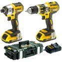 DCK250D2 DeWALT 18V suktuvų rinkinys (2x2.0 Ah)