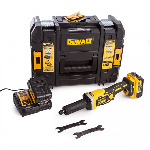 DCG426P2 DeWALT 18V tiesinis šlifuoklis (2x5.0 Ah)