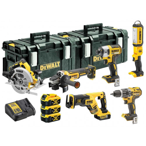 DCK623P3 DeWALT 6 įrankių rinkinys (3x5.0 Ah)