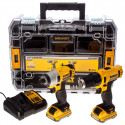 DCK211D2T DeWALT 12V įrankių rinkinys DCD710 + DCF815 (2x2.0 Ah) + DOVANA!